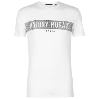 Antony Morato Rubber Logo T Shirt - White
