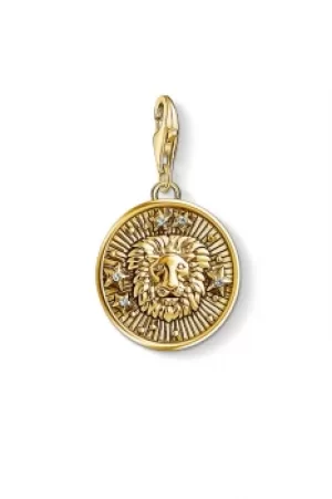 Ladies Thomas Sabo Gold Plated Sterling Silver Charm Club Zodiac Sign Leo Charm 1656-414-39