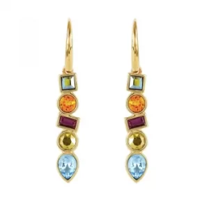 Ladies Adore Gold Plated Mixed Crystal Earrings
