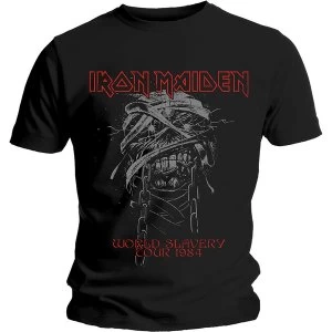 Iron Maiden - World Slavery 1984 Tour Mens Small T-Shirt - Black