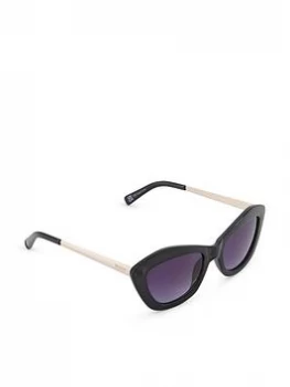 Dune 'Gallena' Angular Cat Eye Sunglasses - black
