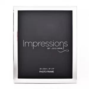 Impressions Photo Frame Matt/Shiny Silver Finish 8" x 10"