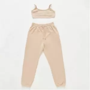 Missguided Petite Bralet and Joggers Co Ord Set - Neutral