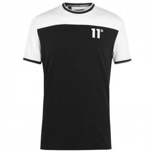 11 Degrees Cut and Sew T-Shirt - Black/White