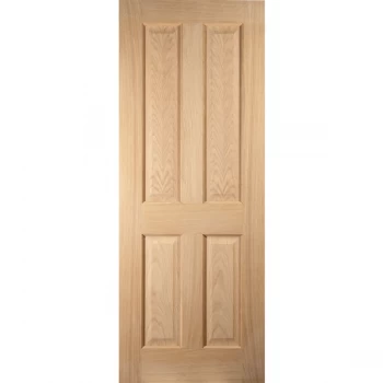 JELD-WEN 4 Panel Unfinished White Oak Internal Door - 2040mm x 626mm (80.3 inch x 24.6 inch)
