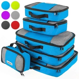 Savisto Packing Cubes Suitcase Organiser 6 Piece Set - Blue