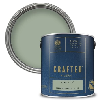 CRAFTED by Crown Flat Matt Interior Wall, Ceiling and Wood Paint - Craft Fair - 2.5L