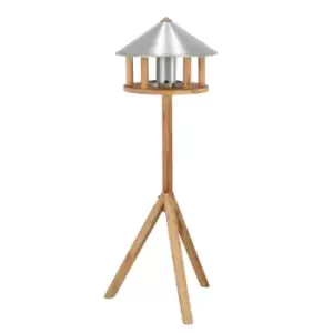 Best for Birds Round Oak Bird Table with Zinc Roof