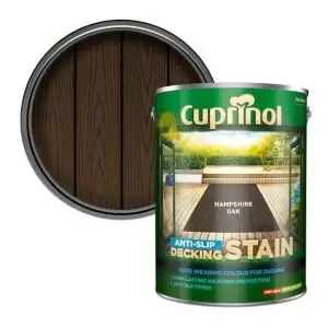 Cuprinol Anti Slip Hampshire Oak Decking Wood Stain, 5L
