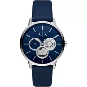 Armani Exchange Mens Armani Exchange Chronograph Watch - Silver and Blue