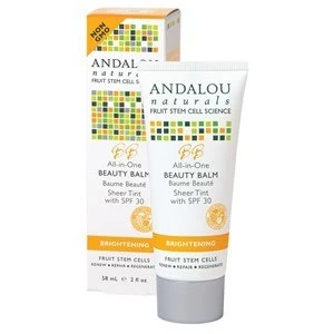Andalou Naturals Brightening All-in-One Beauty Balm Sheer Tint with SPF 30 58ml
