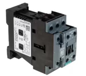Siemens SIRIUS Innovation 3RT2 3 Pole Contactor - 38 A, 24 V dc Coil, 3NO, 18.5 kW