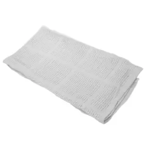 Baby Boys/Girls Knitted Cotton Blanket (70 x 90cm) (Grey)