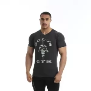 Golds Gym Printed T Shirt Mens - Grey
