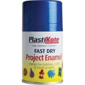Plastikote Dry Enamel Aerosol Spray Paint Blue 100ml