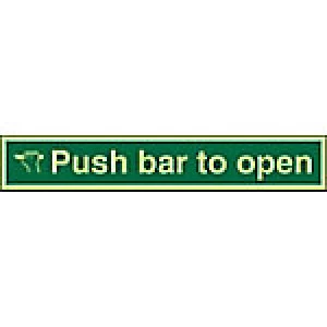 Exit Sign Push Bar Plastic 10 x 60 cm