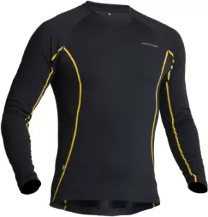 Lindstrands Dry Longsleeve Functional Shirt, black-yellow Size M black-yellow, Size M