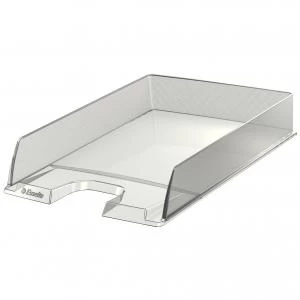 Europost A4 Letter Tray, Glass Clear - Outer Carton of 10