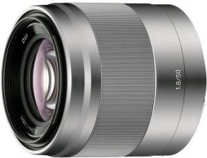 Sony E 50mm f/1.8 OSS Lens Silver SEL50F18