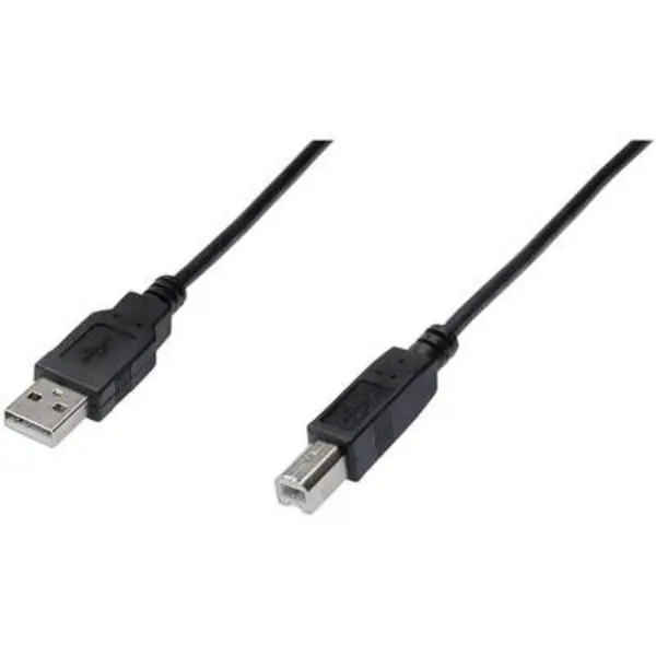Digitus USB cable USB 2.0 USB-A plug, USB-B plug 5m Black AK-300105-050-S AK-300105-050-S