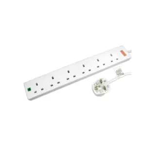 Cables Direct RB-02M06SPD power extension 2m 6 AC outlet(s) Indoor White