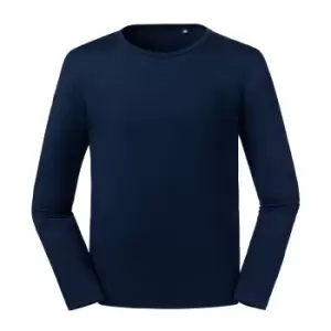 Russell Mens Long-Sleeved T-Shirt (L) (French Navy)