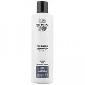 Nioxin 3D Care System System 2 Step 1 Cleanser Shampoo: For Natural Hair And Progressed Thinning 300ml