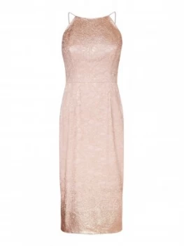 Adrianna Papell Lace Cocktail Dress Rose Gold