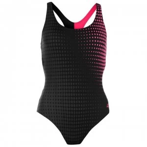 Zoggs Bridge Athena Back Swimsuit Ladies - Black/Pink