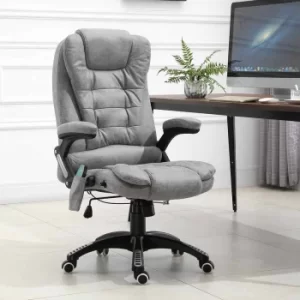 Agar Faux Leather Executive Chair with Heating and Massage Function, Grey