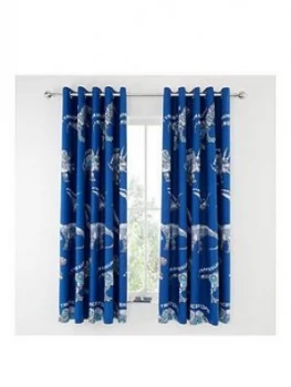 Catherine Lansfield Dinobot Curtains, Blue