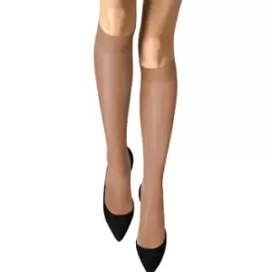 Cindy Womens/Ladies Micromesh Knee Highs (1 Pair) (One Size (UK Shoe 3-8)) (American Tan)