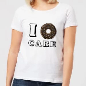 I Donut Care Womens T-Shirt - White - 5XL