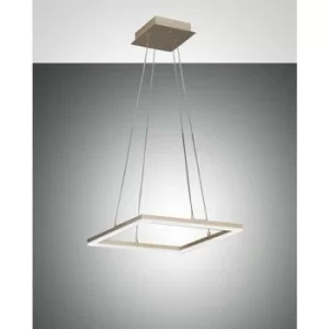 Fabas Luce Bard LED Integrated Pendant Ceiling Light Light Gold Matt Glass