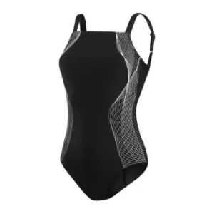 Speedo Crystal Luxe Swimsuit Womens - Black