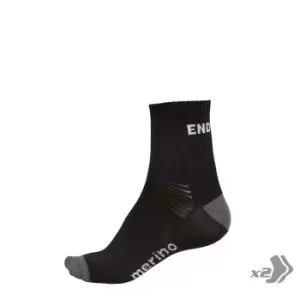 Endura BaaBaa Merino Socks 2 Pack - Black