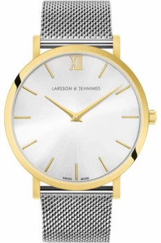 Unisex Larsson & Jennings Lugano Solaris 40mm Watch LGN40-CMSLVGLD-CS-Q-P-GW-O
