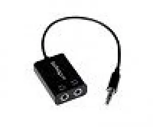 StarTech Black Slim Mini Jack Headphone Splitter Cable Adapter 3.5mm Male to 2x 3.5mm Female