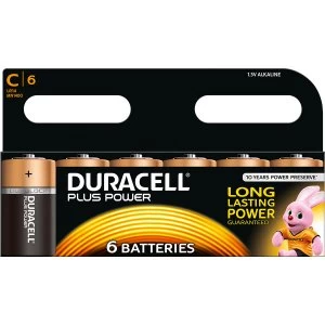 Duracell Plus Power C Size Batteries Pack of 6