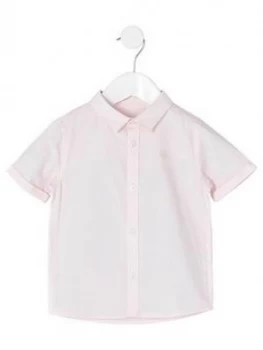 River Island Mini Short Sleeve Twill Shirt Pink Size 4-5 Years Boys