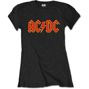 AC/DC - Logo Womens Small T-Shirt - Black