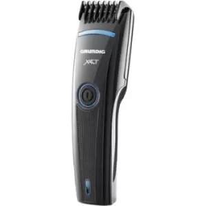Grundig MC3340 Hair clipper, Beard trimmer Washable Black (glossy), Blue