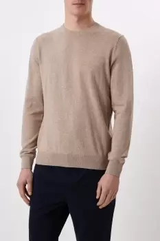 Mens Cotton Rich Knitted Crew Neck Jumper