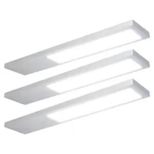 NxtGen Alabama Aluminium LED Under Cabinet Light 4W (3 Pack) Warm White