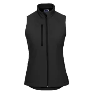 Russell Ladies/Womens Soft Shell Breathable Gilet Jacket (M) (Black)