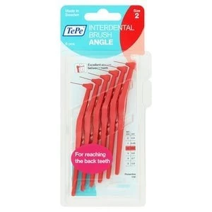 TePe Interdental Brush Angle Red Size 2 6 pack