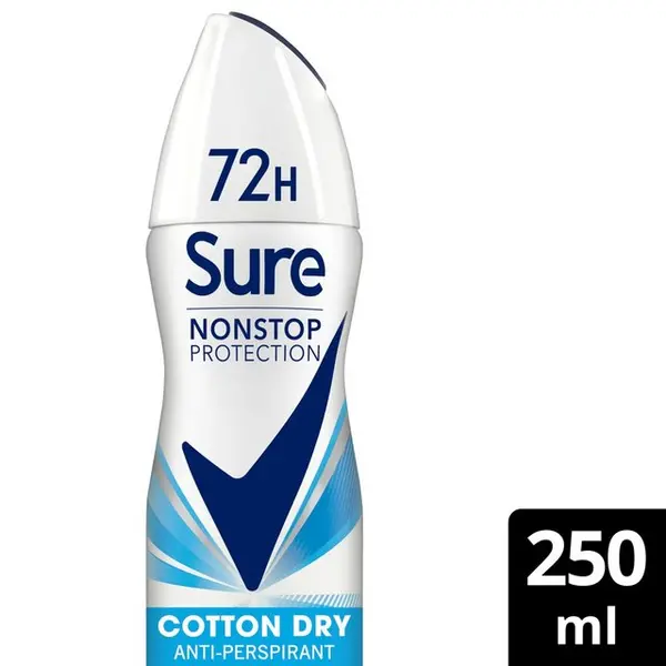 Sure Non Stop Protection Cotton Dry Deodorant 250ml