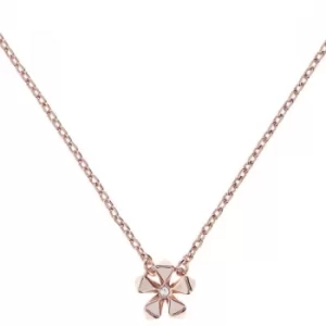 Ladies Karen Millen Rose Gold Plated Petite Geo Flower Necklace
