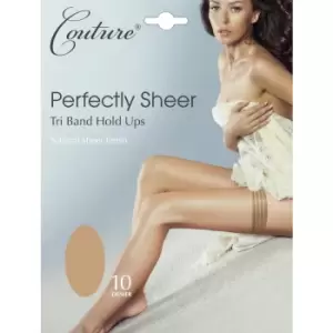 Couture Womens/Ladies Perfectly Sheer Tri Band Hold Ups (1 Pair) (Large) (Natural)