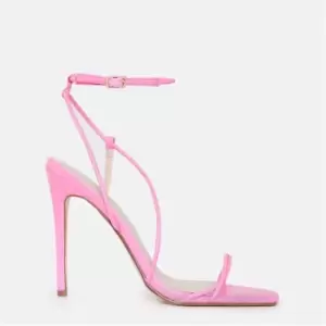 Missguided Asymmetric Strappy Heeled Sandals - Pink